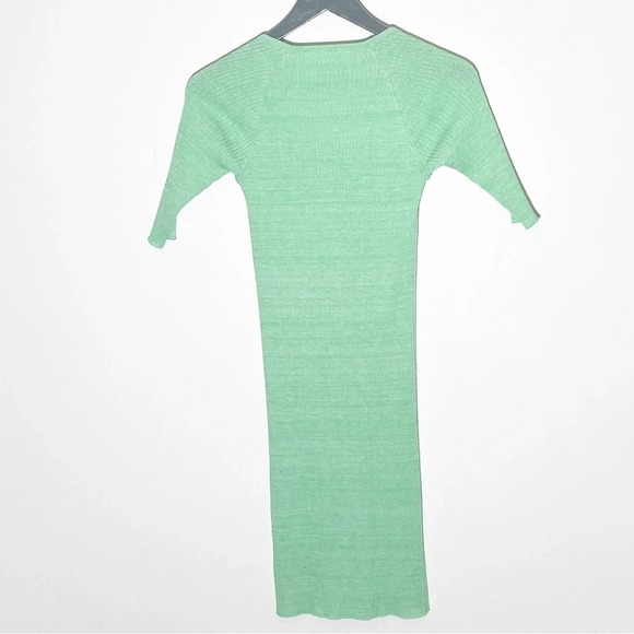 New REMAIN BIRGER CHRISTENSEN Rakella Rib-Knit Bodycon Dress Green size 4 - Picture 4 of 7